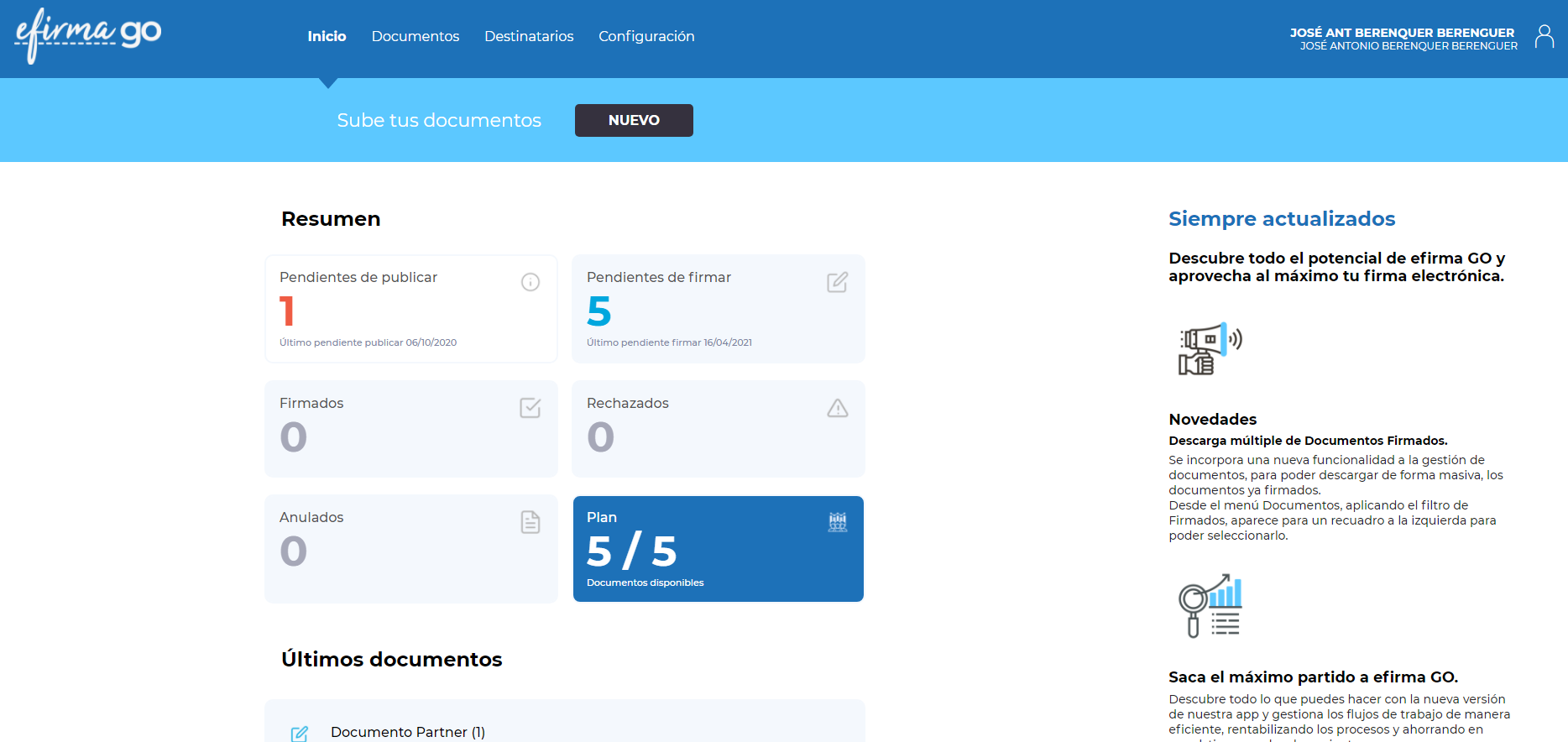 screenshot of efirma GO